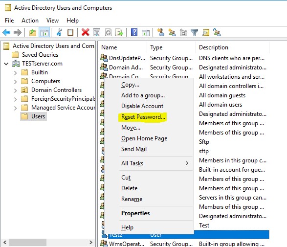 active directory users and computers command line