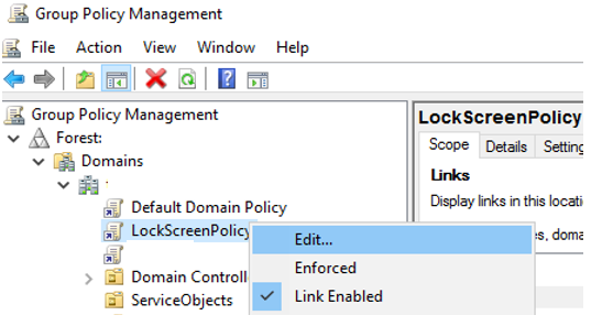 Group Policy Management console 